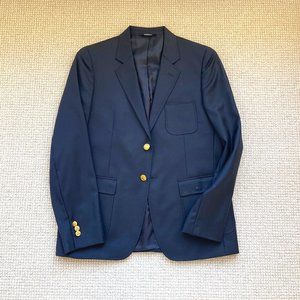 Brooks Brothers Red Fleece Boys Navy Blue 100% Wool Blazer Size 18 - Pristine
